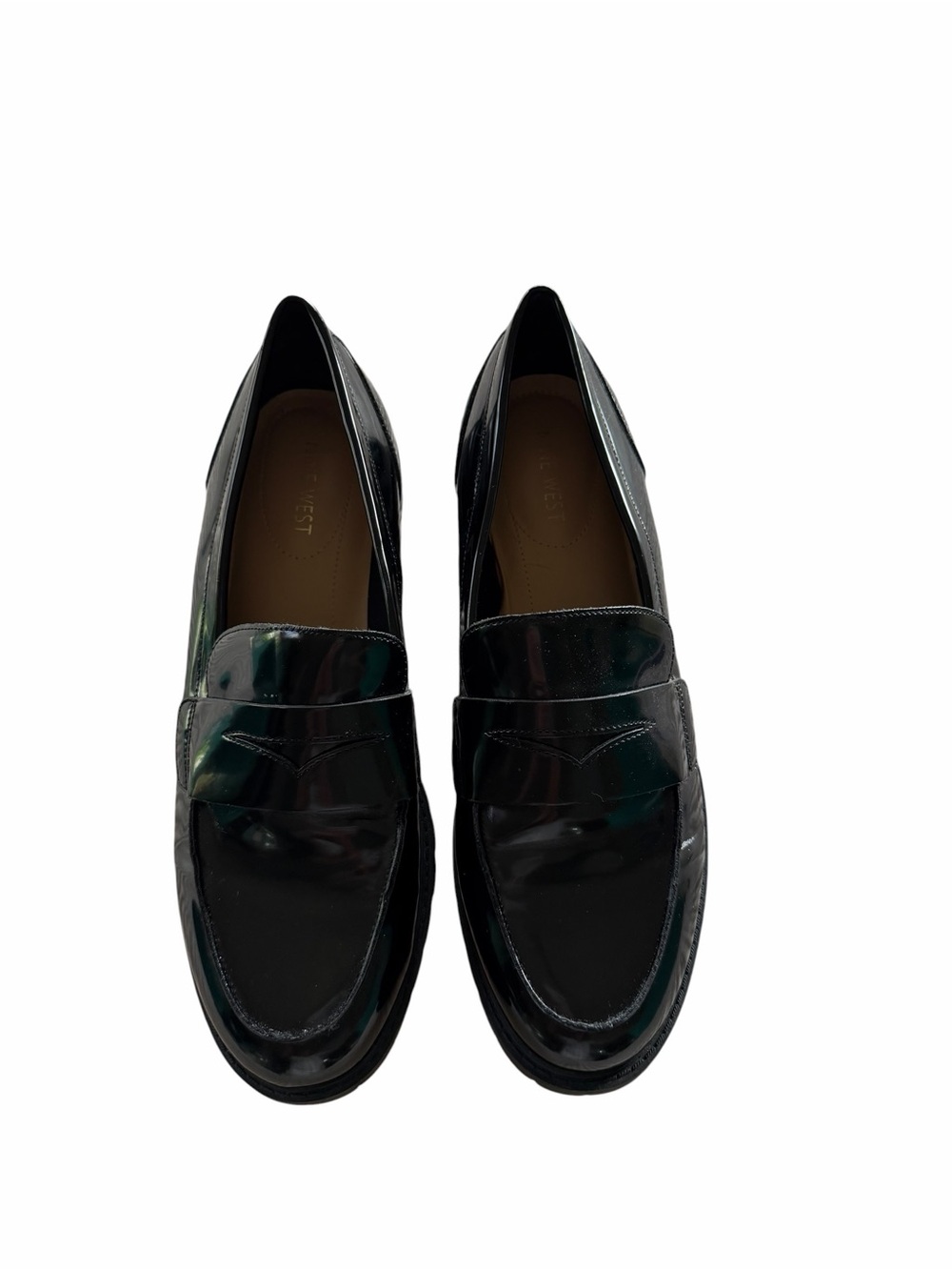 Nine West Patent Leather Penny Loafers 10